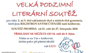 VELKÁ PODZIMNÍ LITERÁRNÍ SOUTĚŽ 2026