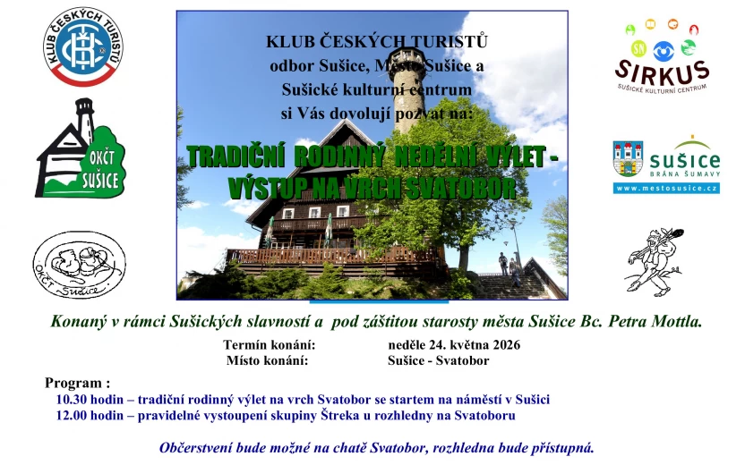 Tradiční rodinný výlet-výstup na vrch Svatobor v rámci Sušických slavností