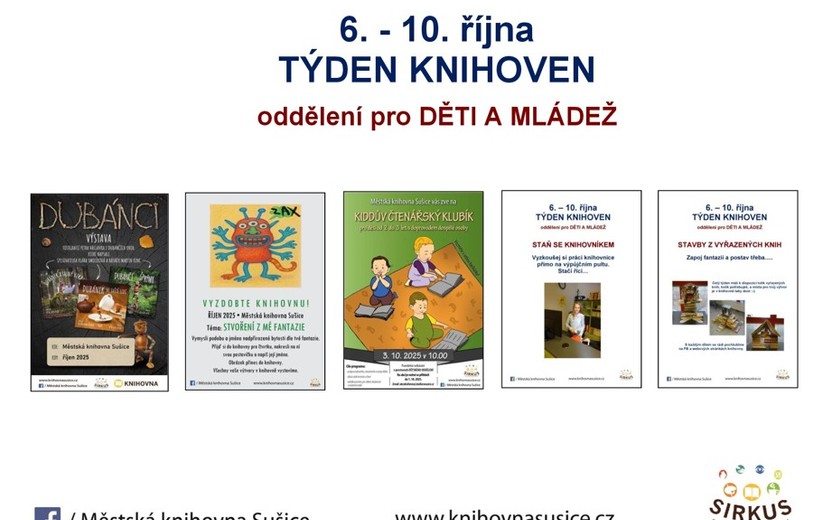 6.-10.10. 2025 Týden knihoven v oddělení pro děti a mládež