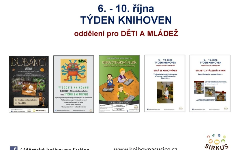 6.-10.10. 2025 Týden knihoven v oddělení pro děti a mládež