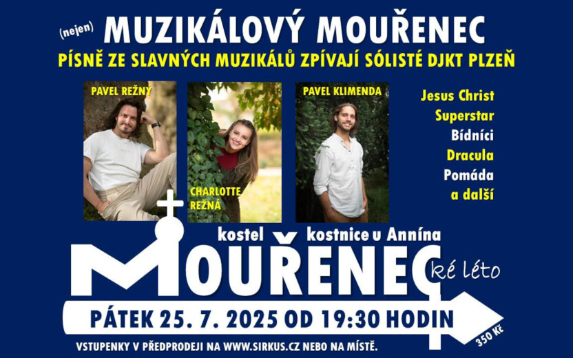 Muzikálový Mouřenec: Písně ze slavných muzikálů zpívají sólisté DJKT Plzeň