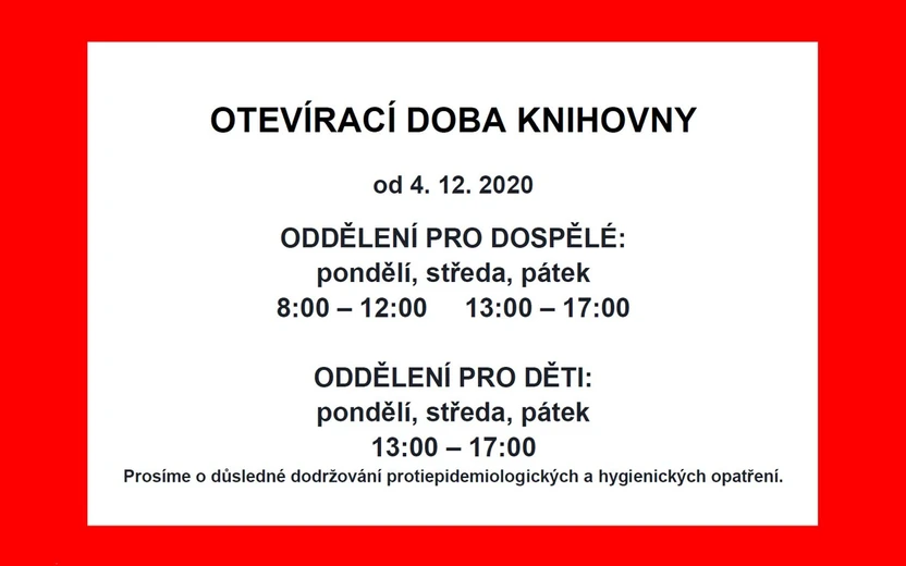 4. 12. OTEVÍRÁME !