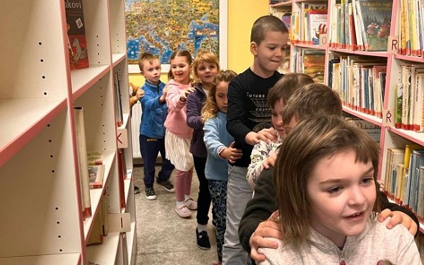 27.3.2025 MŠ Hrádek, předškoláci: Seznámení s knihovnou