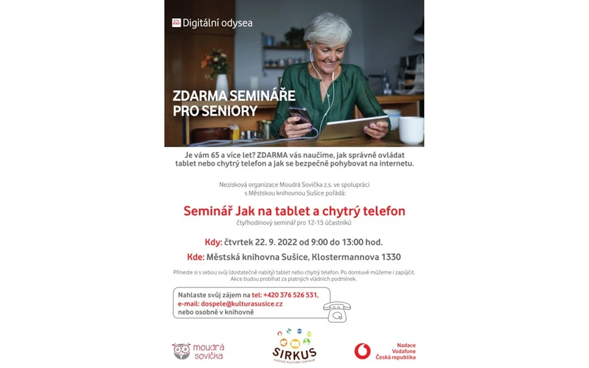 22. 9. 2022 seminář: Jak na tablet a chytrý telefon
