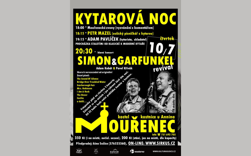 Kytarová noc na Mouřenci: Simon and Garfunkel revival