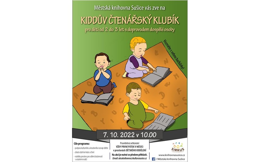 7. 10. 2022 10:00 Kiddův čtenářský klubík