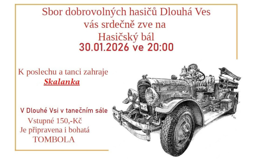 Hasičský bál v Dlouhé Vsi