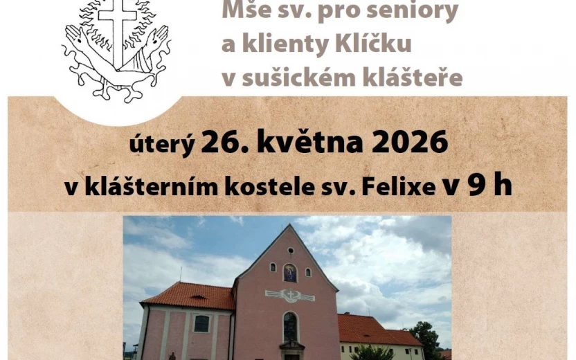 Mše sv. pro seniory a klienty Klíčku v klášteře