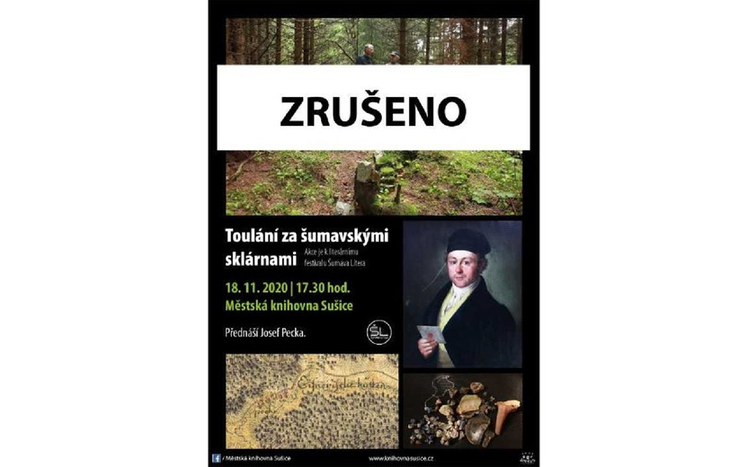 ! ZRUŠENO! 18. 11. 2020 Toulání za šumavskými sklárnami