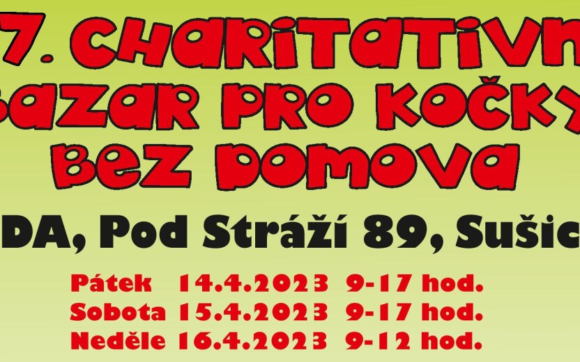 17. Charitativní bazar pro kočky bez domova