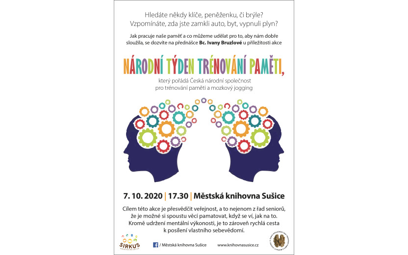 Přednáška Bc. Ivany Bruzlové: Trénování paměti - ZRUŠENO