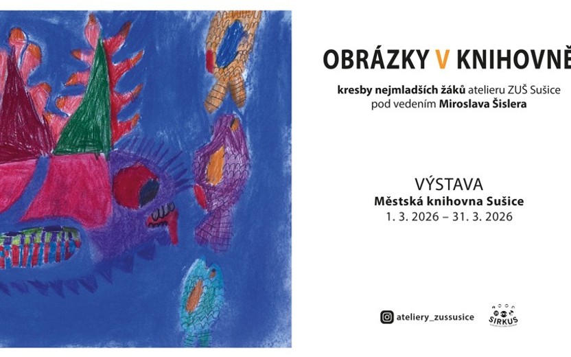 březen 2026: výstava OBRÁZKY V KNIHOVNĚ 2026