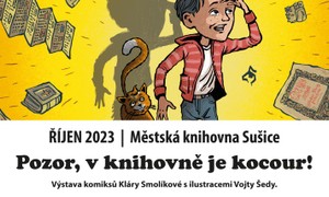 říjen 2023 VÝSTAVA: Pozor, v knihovně je kocour!