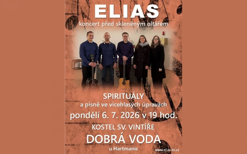 Koncert skupiny Elias před skleněným oltářem - Dobrá Voda u Hartmanic