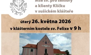 Mše sv. pro seniory a klienty Klíčku v klášteře