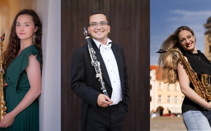 Anna Kurzová, Magdalena Probstová a Martin Kanaloš - Saxofonové kurzy