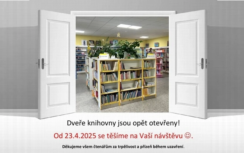 23.4.2025 Knihovna opět v provozu