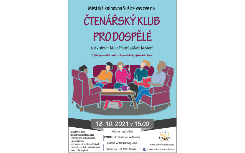 18. 10. 2021 Čtenářský klub pro dospělé