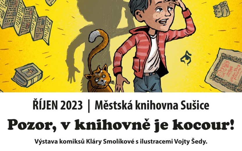 říjen 2023 VÝSTAVA: Pozor, v knihovně je kocour!