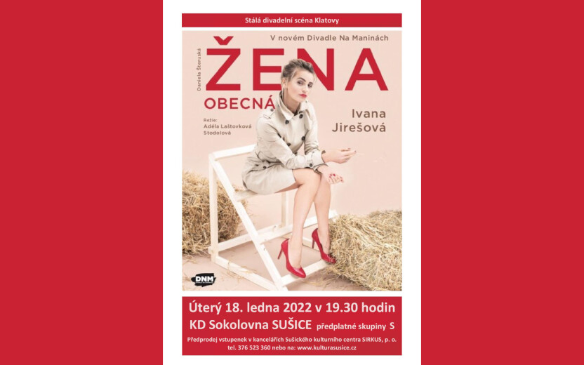 ŽENA OBECNÁ - SDS Klatovy - Představení přesunuto ze 17. 1. 2022