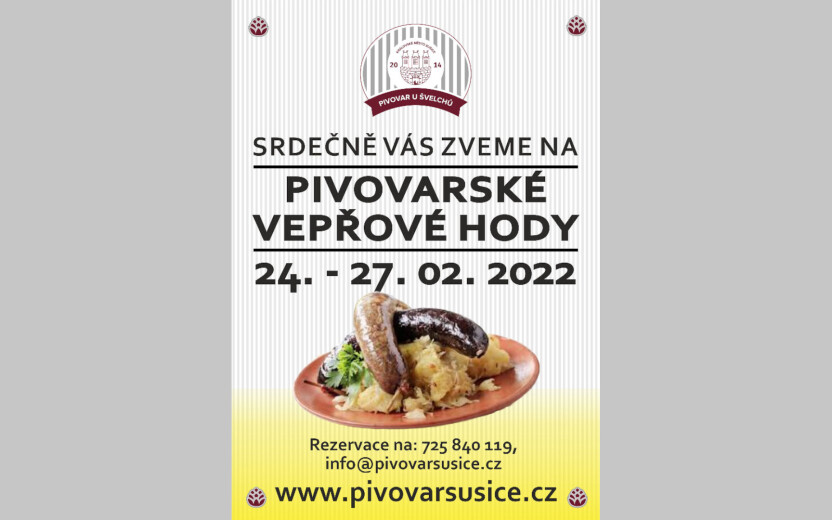 Pivovarské vepřové hody v Pivovaru u Švelchu