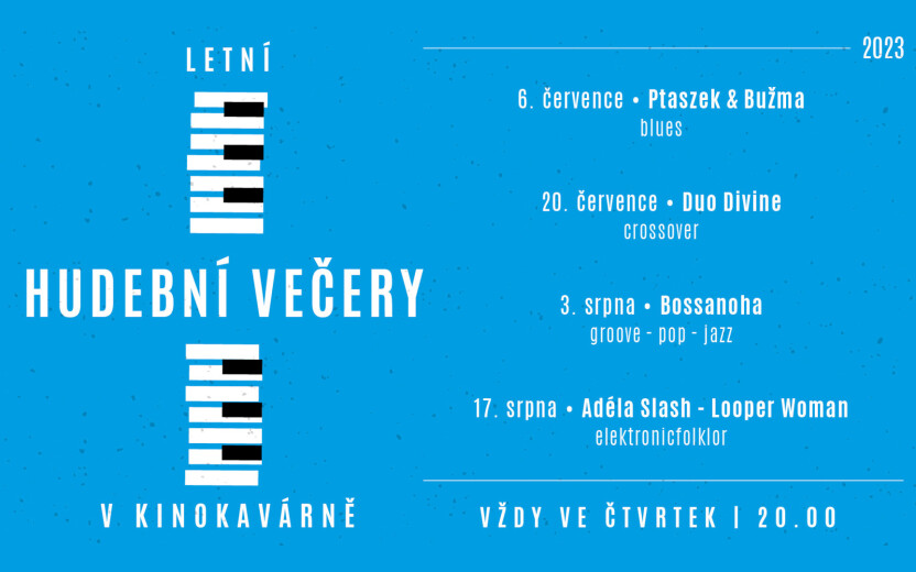 Letní HUDEBNÍ VEČERY v Kinokavárně - Duo Divine, Crossover