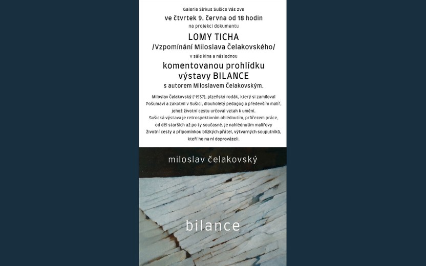 Komentovaná prohlídka - Miloslav Čelakovský - Bilance