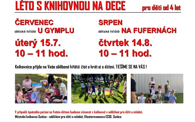 15.7. a 14.8. 2025 Léto s knihovnou na dece 