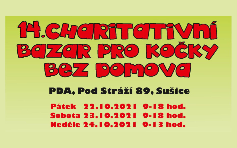 14. Charitativní bazar pro kočky bez domova