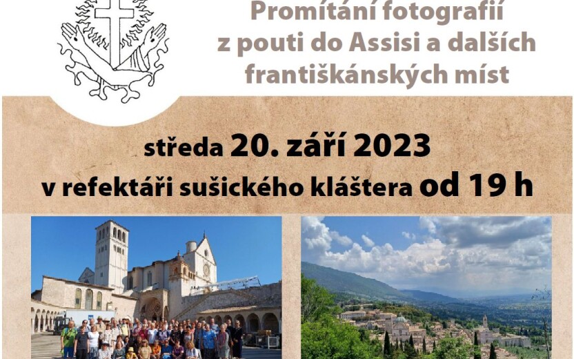 Promítání fotografií z pouti do Itálie
